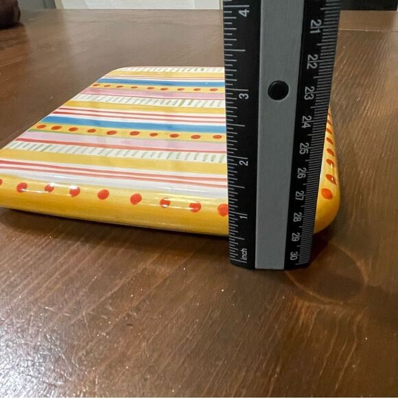 Vintage Festin Coquin Hand Painted Trivet Pottery Creation 18 Provence France - Picture 6 of 8